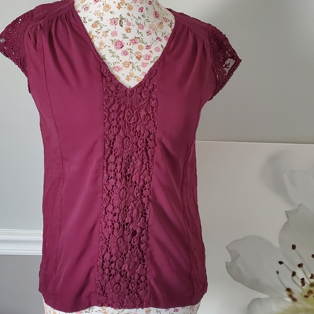 Anthropologie Meadow Rue lace top XS